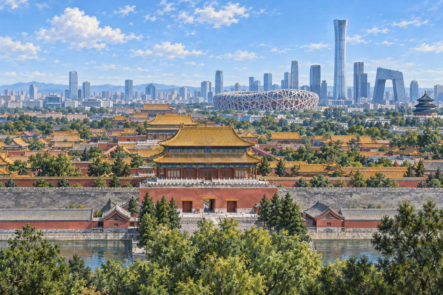 Illustration of studying and living in Beijing