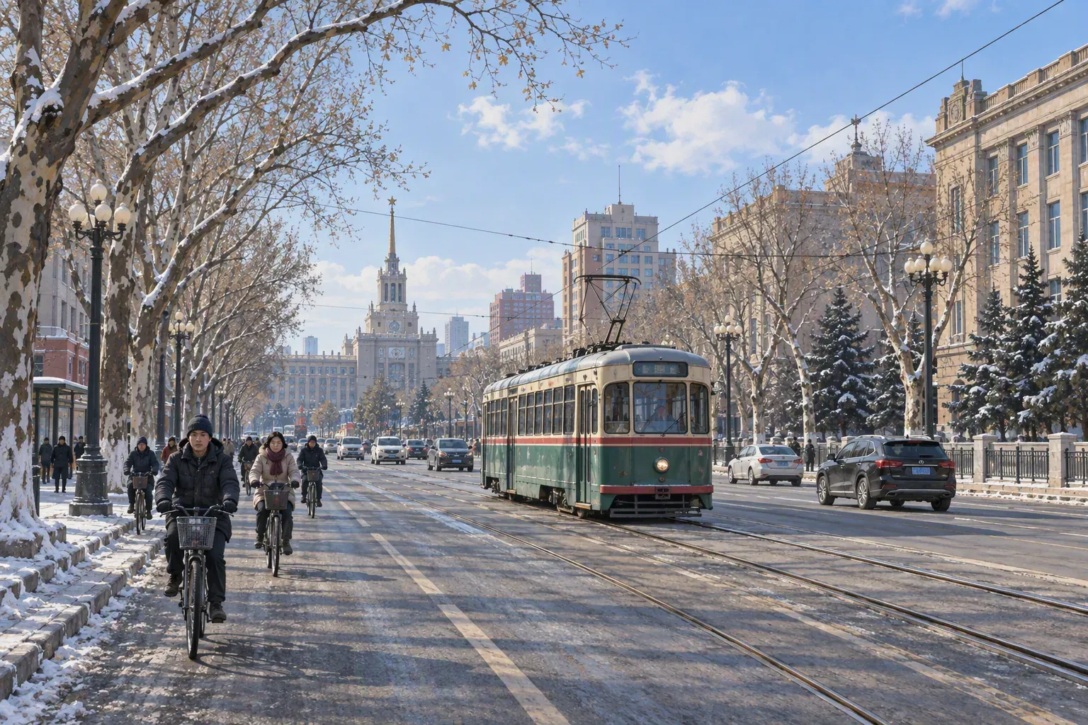 Changchun metro, Renmin Street and campus student life