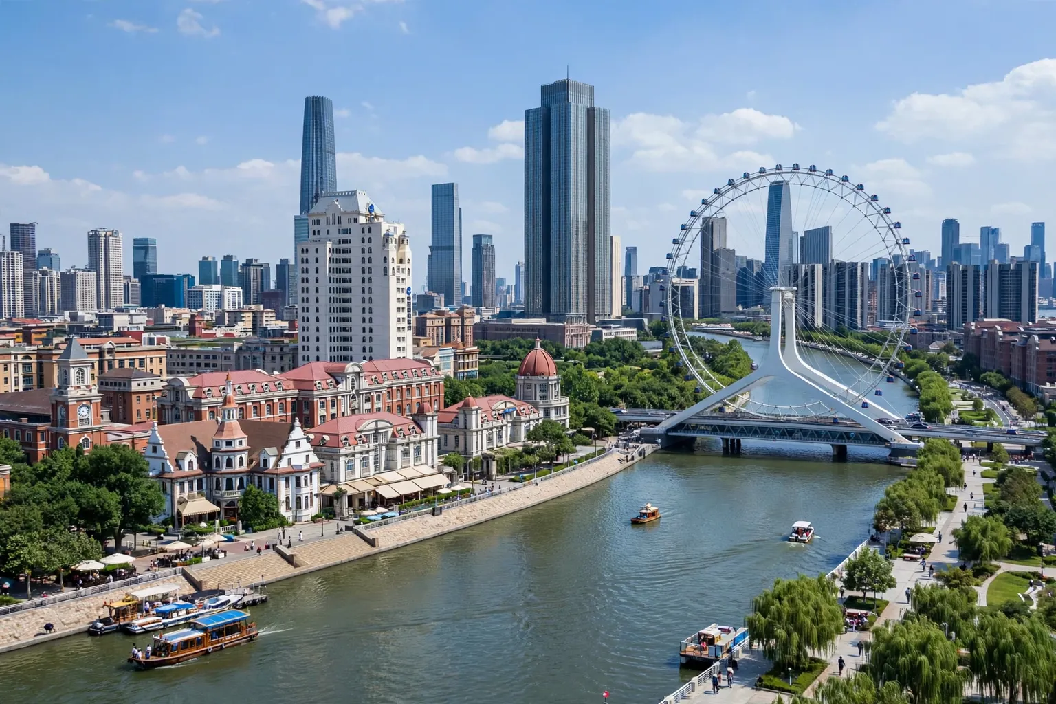 Illustration of studying and living in Tianjin