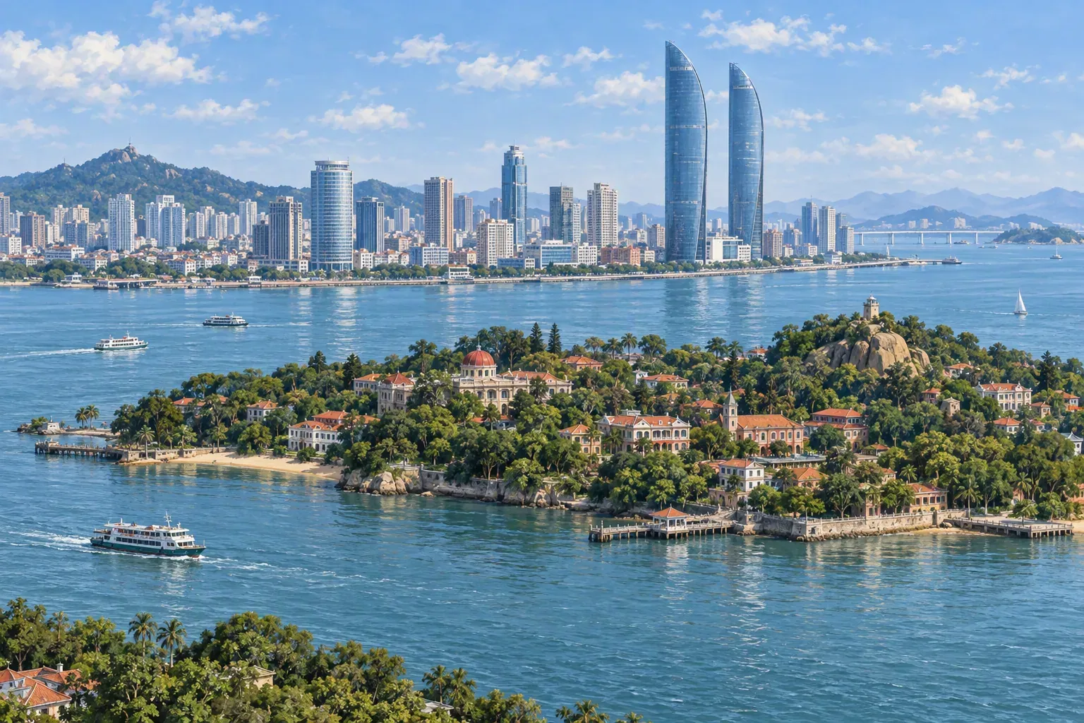 Illustration of studying and living in Xiamen
